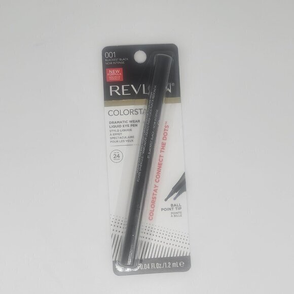 5/$25 NWT Revlon Colorstay Dramatic Wear Liquid Eye Pen 001 Blackest Black - Picture 2 of 6